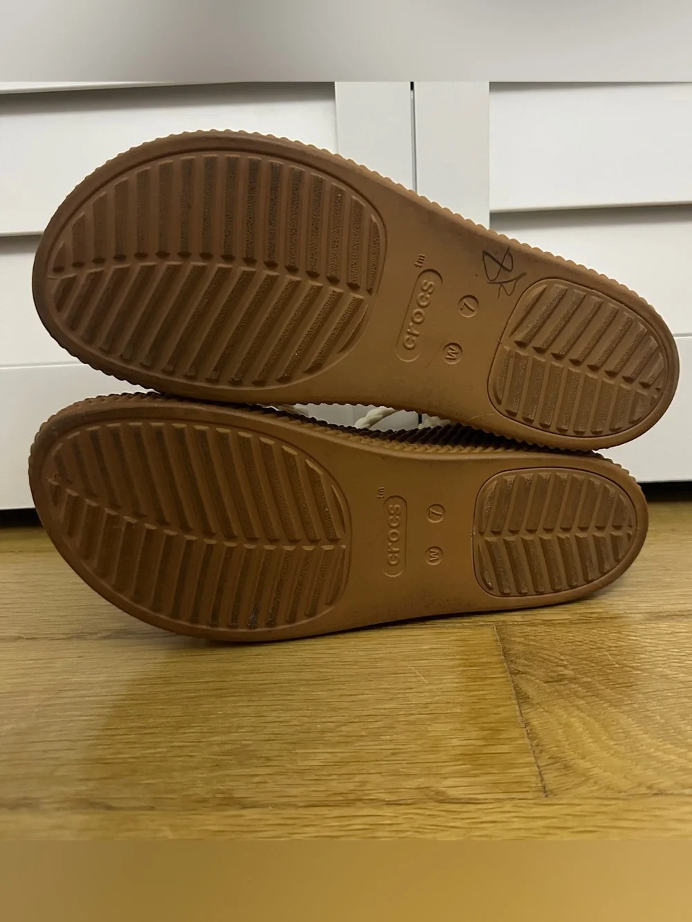 Crocs Brooklyn Woven Strappy Wedge Sandals White Size 7